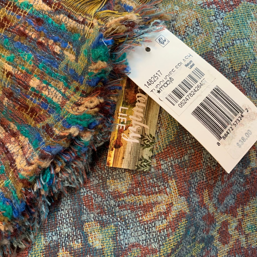 Floral Printed Wrap Scarf - Picture 4 of 4